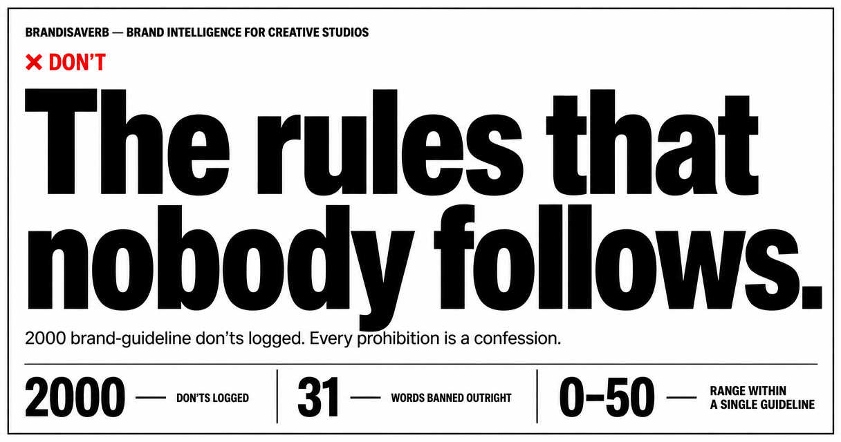 The Rules That Nobody Follows — Brandisaverb issue cover